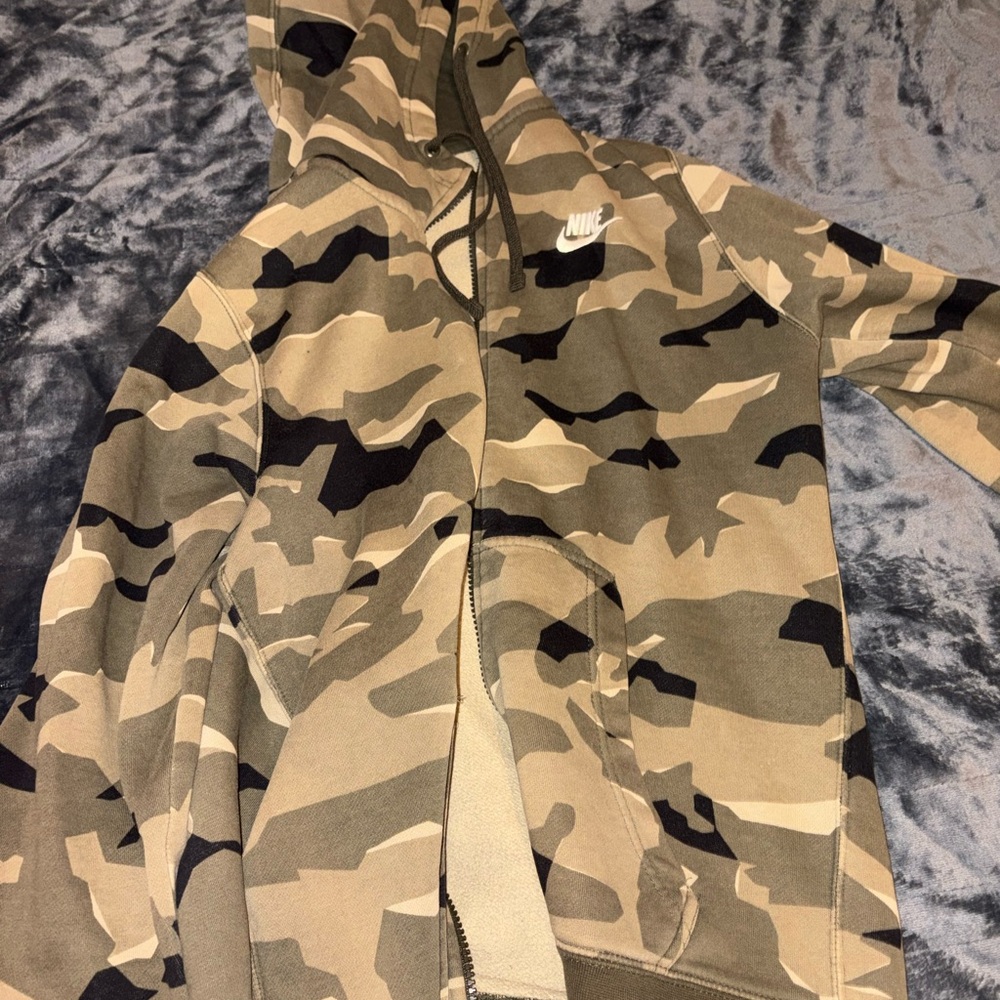 Nike Olive Green Fleece Jacket